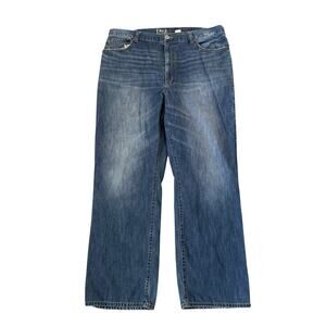 True Nation Jeans Relaxed Fit 5 Pocket Blue Denim Mens Size 42x34 (Act 40x32) B